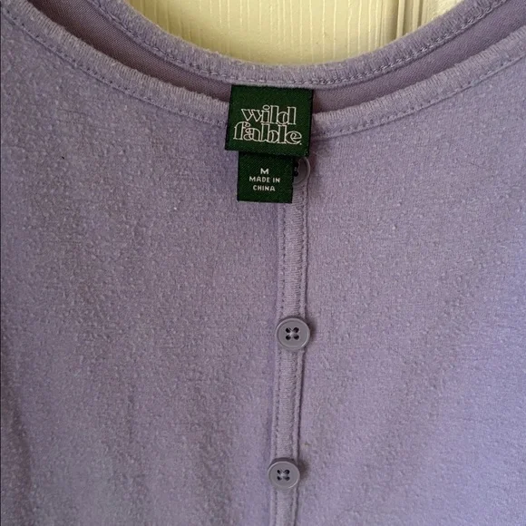 wild fable Lavender Button-Front Tank Dress - Picture 2 of 5